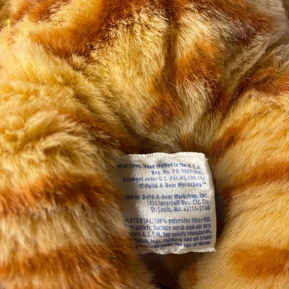 Build A Bear Workshop Tabby Fat Cat 16" Orange Plush Kitty Stuffed Animal Meows - Picture 5 of 8